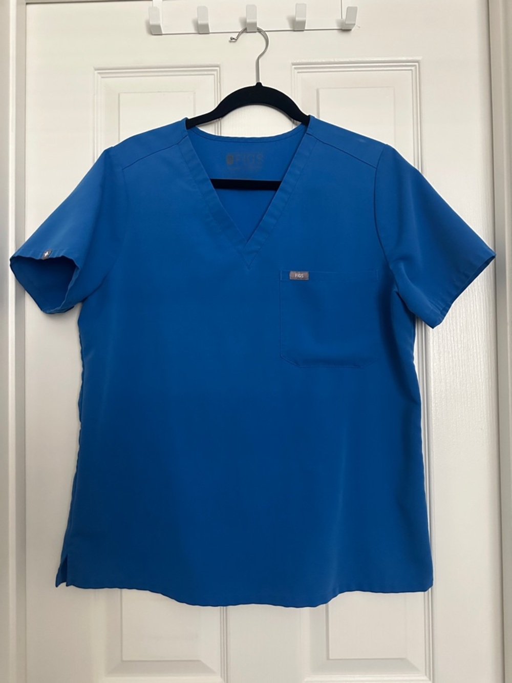 Figs V-Neck Scrub Top in Blue